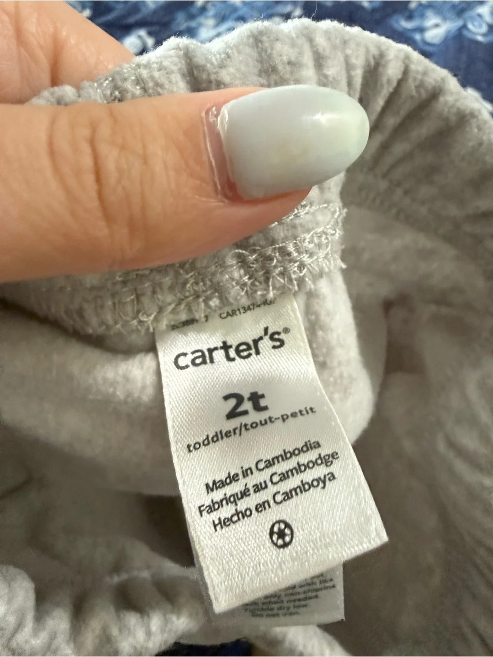 Carter's Gray & White Striped Fleece Pullover